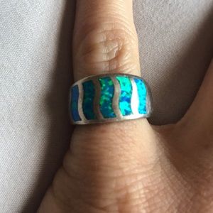 Australian opal ring